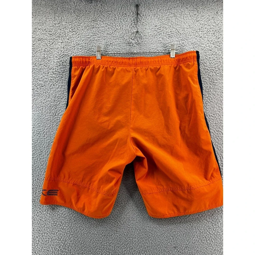 Vintage 90s Nike Shorts Mens Large Orange Blue Spell Out Swim‎ Trunks Gym